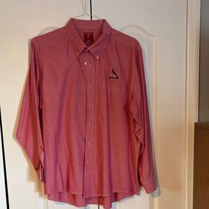 Antigua St Louis Cardinals Men's light red Button-Down Shirt